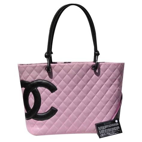 pink and black chanel purse